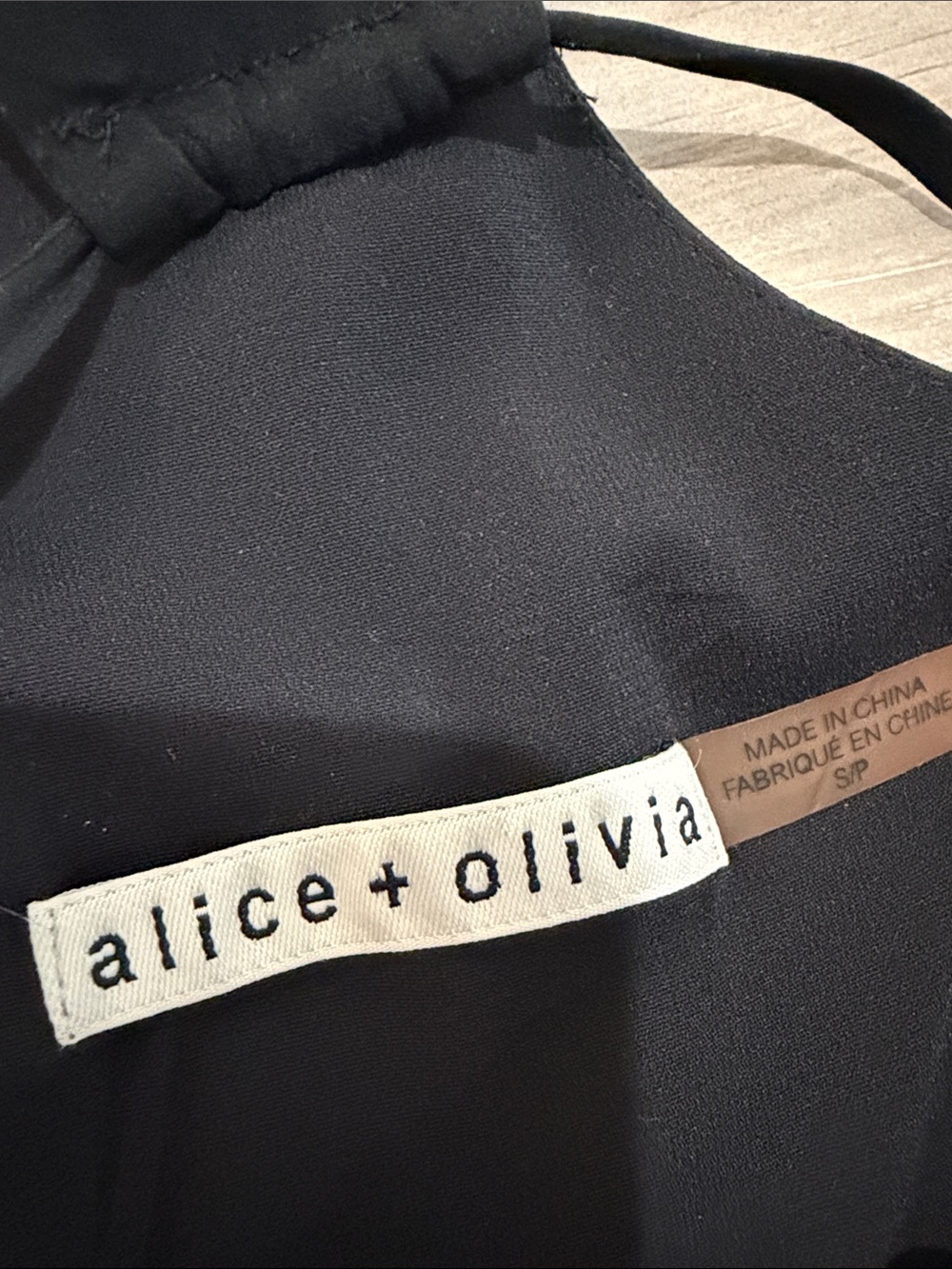 Alice + Olivia Little Black V-Neck Silk Slip Dress Size S/P - Picture 10 of 10